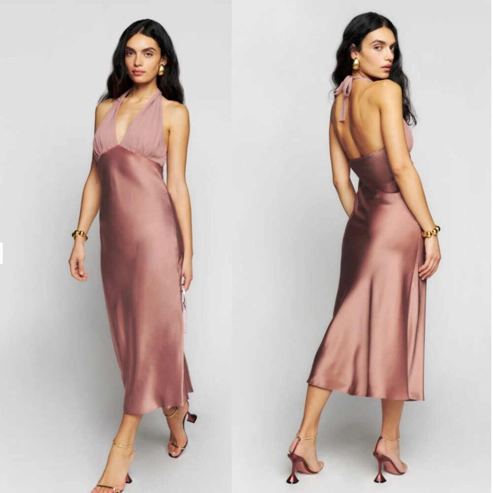 Reformation, Wyn Silk Dress, Size 2, New with Tags, Wedding guest